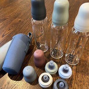 BIBS Baby Bottle Set with Caps